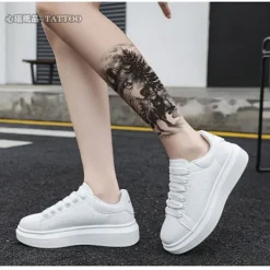 Djur Svartvitt Arm Vattentäta Tatueringsklistermärken> Smink