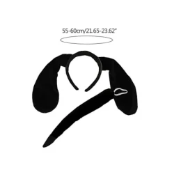 FMYSJ Djuröron Pannband och Svans för Kvinnor Flickor Halloween Julfest Söta Huvudbonader Hårprydnad Cosplay Vuxen Kostym (FMY)> Huvudbonader