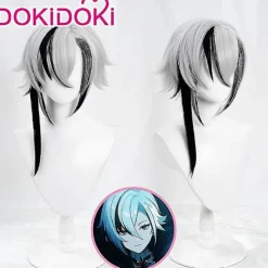 Dokidoki Game Genshin Impact Fatui Cosplay Peruk Cosplay Tartaglia/pierr/pantalone/ Arlecchino/il Dott> Peruker