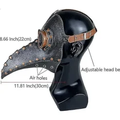 Doktor Pest Mask Raven Mask, Steampunk Proboscis Näbbmask> Masker