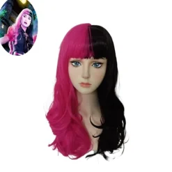 Draculaura Cosplaydräkt Peruk Lång Svart Rosa Värmebeständig Syntetiskt Hår Halloweenfest Rollspel Karneval Rekvisita> Peruker