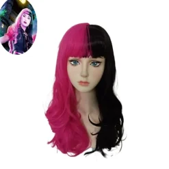 Drculur Cosplydräkt Peruk Lång Svrt Ros Värmebeständig Syntetiskt Hår Hlloweenfest Rollspel Krnevl Rekvisit-FS-> Peruker