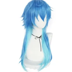 Dramatical Murder DMMD Seragaki Aoba Cosplay Peruk Gradient Blå Värmebeständig Syntetisk Hårperuk (YJD) One Size> Peruker