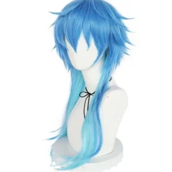 Dramatical Murder DMMD Seragaki Aoba Cosplay Peruk Gradient Blå Värmebeständig Syntetisk Hårperuk (YJD) One Size><noscript><img width=
