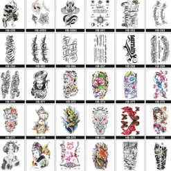 INF Drömfångare Tillfällig Tatueringsärm, Stora Arm Tatueringsdekaler 3> Smink