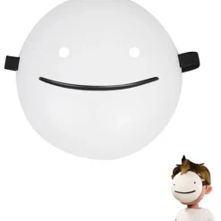 Drömmask, Halloween vit leende mask, The Dream - Mask Music Song Video samma, Sångarmask, Fest{Y F L}> Masker