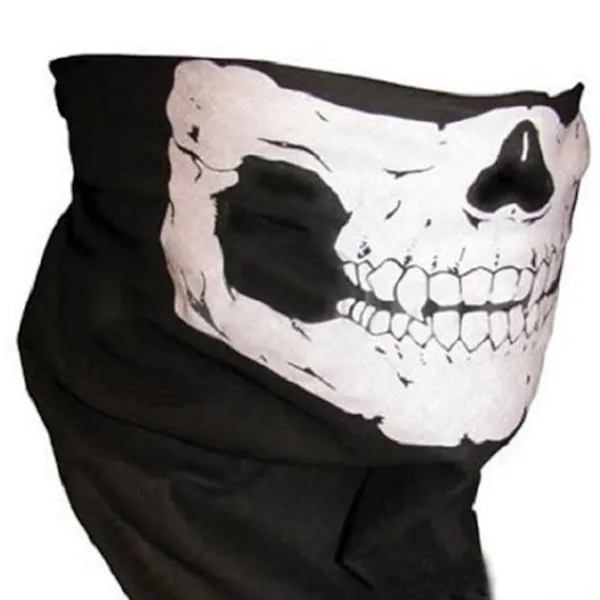Döskallemask sjal halsduk för backen bandana 47 x 23 cm> Masker