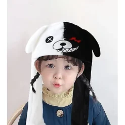 Dww-Kvinnor Flickor Björnöron Mössa med Rörliga Öron, Björnmössa Rörliga Öron, Rolig Plyschleksak Jul Födelsedagspresent för><noscript><img width=