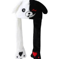 Dww-Kvinnor Flickor Björnöron Mössa med Rörliga Öron, Björnmössa Rörliga Öron, Rolig Plyschleksak Jul Födelsedagspresent för{ROG}> Huvudbonader