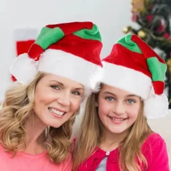 /EA/ 2 st Tomte- och älvhattar, tomteluvaprydnader, presenter, hög kvalitet, dubbel> Huvudbonader