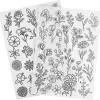 /EA/2 ark broderimönster stabilisatorer vattenlöslig tygbaksida broderi blommönster stenciler> Smink