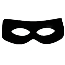 /EA/Festhjältemaskaccessoar, svart, en storlek, 20,8 cm x 2.> Masker