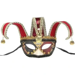 /EA/(Röd) Maskeradmasker Halloween Cosplay Mask Venetiansk Halv Fac> Masker