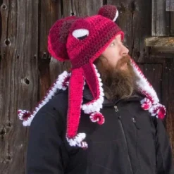 /EA/Tentakelhatt Handvävd bläckfiskhatt Jul Halloween Cosplay Orange> Huvudbonader