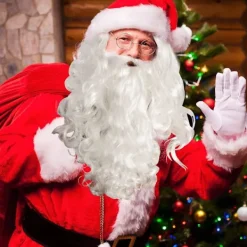 /EA/Tomte skägg och peruk set, vit tomtenisse peruk och skägg, en storlek><noscript><img width=