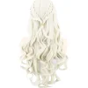 EURL (ee)1 st Cosplay Peruk Kvinnor, Daenerys Peruker Lång Lockig Blond Khaleesi W> Peruker