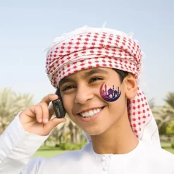 Eid Mubarak Tillfälliga Tatueringsdekaler Ramadan Kareem Dekoration><noscript><img width=