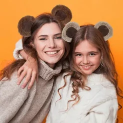 FMYSJ Ekorrhörsdiadem Plysch Björnördekoration Flickhuvudbonad Elastisk Design Djurtema Hårband Sminkhuvudbonad (FMY)><noscript><img width=