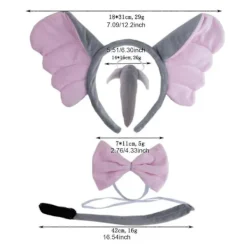 Elefant Kostymtillbehör Set Huvudbonad för Rollspel Karneval Vuxna Barn> Tillbehör