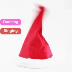 Elektrisk Musik Julhatt Magisk Dansande Sjungande Plysch Jul Justerbar Tomtehatt För> Huvudbonader