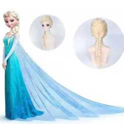 Elsa Peruk Europeiska och amerikanska Cosplay peruk huvudbonader> Peruker
