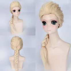 Elsa Peruk Europeiska och amerikanska Cosplay peruk huvudbonader><noscript><img width=