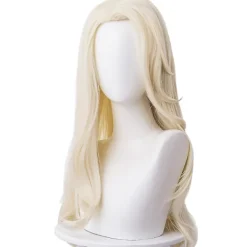 Elsa peruk vuxen prinsessa cosplay 65cm peruk för halloween> Peruker
