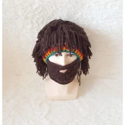 En bit (färg) rolig kreativ handgjord hatt peruk skägg hatt，Xi><noscript><img width=