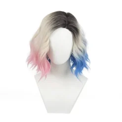 KOOLMEI Enid Sinclair Peruk Blå Rosa Anime Cosplay Peruk För Kvinnor Kort Lockig Peruk Vågig Peruk Värmebeständig Syntethår ​​Peruk För Halloween Kostym Par | Fyndiq> Peruker