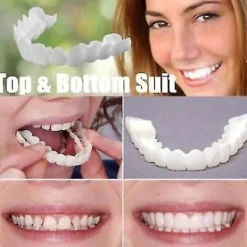 Ett par övre och nedre högkvalitativa proteser Omedelbart leende Komfort Passform Flex Kosmetiska tänder Tandprotes Tänder Topp kosmetisk faner Perfekt_max | Fyndiq><noscript><img width=