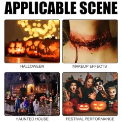 Ett realistiskt SFX-sminkset perfekt för Halloween och cosplay, med lättanvända ärr-, sår-, brännskade- och lacerationseffekter.> Smink