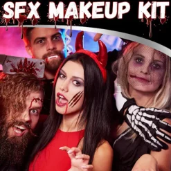 Ett realistiskt SFX-sminkset perfekt för Halloween och cosplay, med lättanvända ärr-, sår-, brännskade- och lacerationseffekter.><noscript><img width=