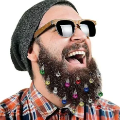 Evago 12-pack Skäggprydnader Julskäggdekoration Boll Tomte Klipp Ljuslampa Klockor Klipp Festkläder> Tillbehör