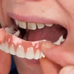 Extra tunna falska ljusa vita tandfanér i silikon, mjuka, säkra, självhäftande proteser, döljer nyanser, tandställning, bekväma tänder, ortodonti, DVM | Fyndiq> Tillbehör