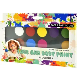 AMO Toys Face And Body Paint 12 Färger - Robetoy> Smink