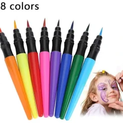 Face Painting, kritor 8 giftfria ansikts- och kroppskritor för d> Smink