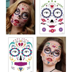 Face Tattoo Sticker Masquerade Funny Makeup Temporary Face Sticker> Smink