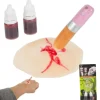 Fake sår makeup kit halloween makeup kit med blod fast i penna> Smink