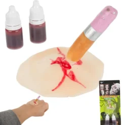 Fake sår makeup kit halloween makeup kit med blod fast i penna> Smink
