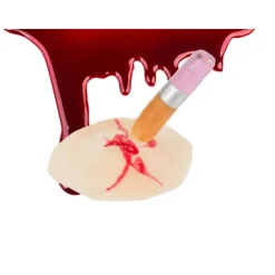 Fake sår makeup kit halloween makeup kit med blod fast i penna><noscript><img width=
