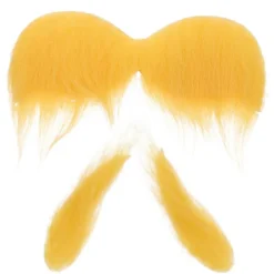 Falsk Mustasch Ögonbryn för Fest Gul Mustasch och Ögonbryn Cosplay Tillbehör Gul 16.00X9.00X0.20CM><noscript><img width=