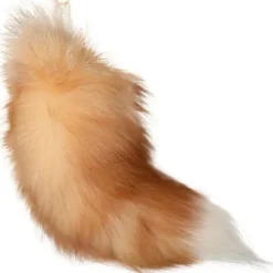 Falsk rävsvans, 40 cm djur svans, fluffig konstgjord päls svans, realistisk rävsvans, nyckelring, plånboksdekoration rävsvans, rollspel, gyllene> Tillbehör