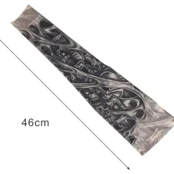 Superp Falsk tatuering armhylsa, armstrumpor Halloween tatuering cyklist basketboll solskydd sleevelet> Smink