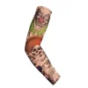 Falska tillfälliga tatueringsärmar Vuxna Kvinnor Män Slip on Elastiska Armstrumpor Unisex Party Halloween Tattoo Biker Sun Block 1 Par-GKK029> Smink
