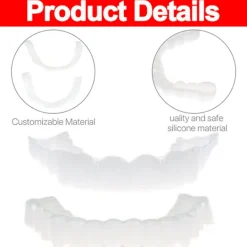 Falska tänder, tandproteser för över- och underkäke, Snap On V Y,y> Tillbehör