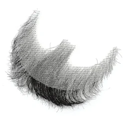 KOOLMEI Falskskägg Realistiskt 100 % människohår Helt handbundet bockskägg Svart För män Makeup Underhållning/drama none> Tillbehör