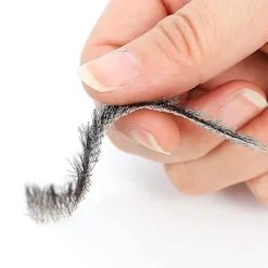 KOOLMEI Falskskägg Realistiskt 100 % människohår Helt handbundet bockskägg Svart För män Makeup Underhållning/drama none><noscript><img width=