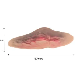 Falskt avskuret halssår med 10 ml falskt blod halloween-tillbehör> Smink
