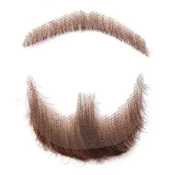 NICEGOU Falskt Skägg Realistiskt 100% Äkta Hår Helt Handknutet Getsskär svart för Män Smink Underhållning/Drama> Tillbehör