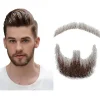 Falskt skägg realistiskt 100 % människohår full handknuten getskägg brunt för män smink underhållning/drama (hz06) - D> Tillbehör